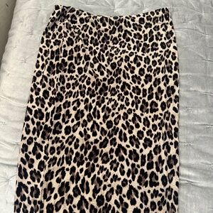 Cotton leopard skirt
